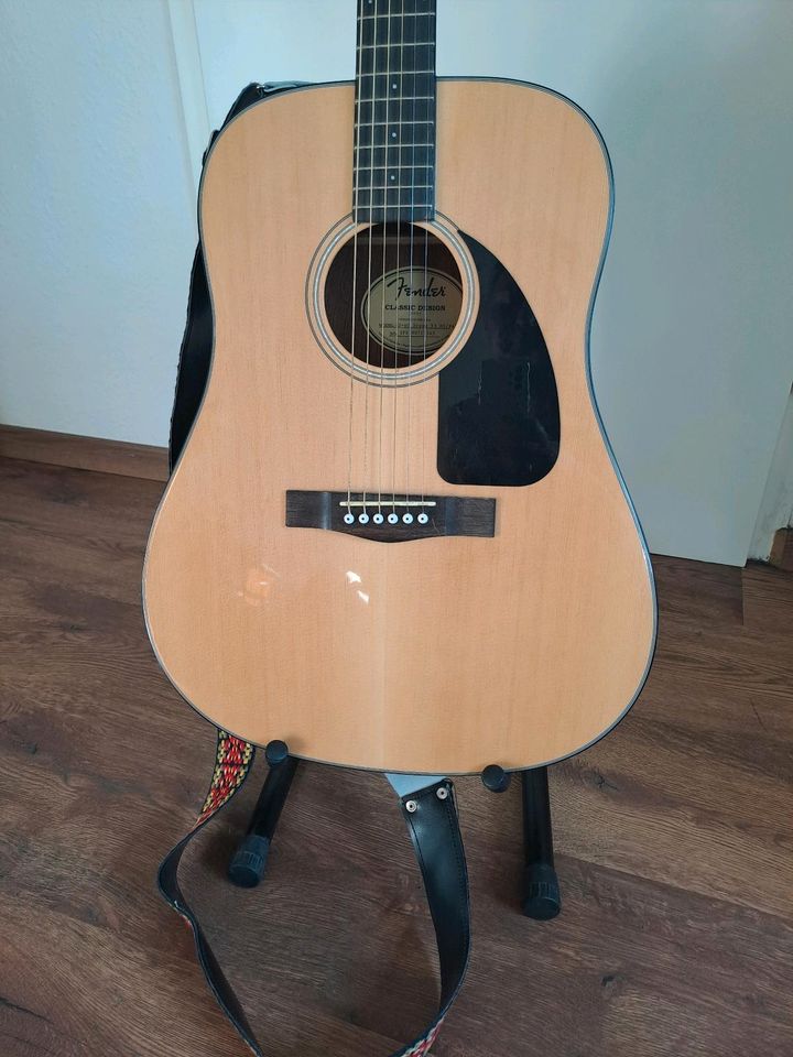 Fender CD-60 Dread V3 Westerngitarre mit Tasche und Zubehör in Ravensburg