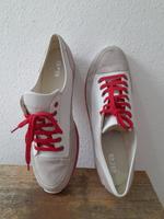 ARA Komfort LEDER Sneaker Schuhe weiß rot Glitter 42 43 UK 8,5 Schleswig-Holstein - Nusse Vorschau