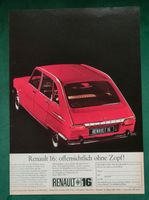 Renault 16 Werbung 1966 Niedersachsen - Danndorf Vorschau