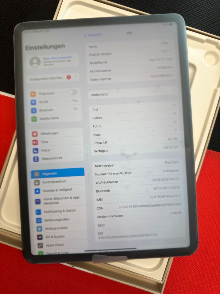 iPad Pro 11 Zoll neu in Mainz