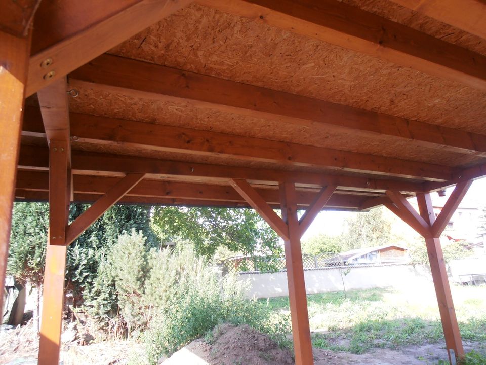 Carport Unterstand Gartenhaus Terrassendach Holzbau Pooldach in Weinböhla