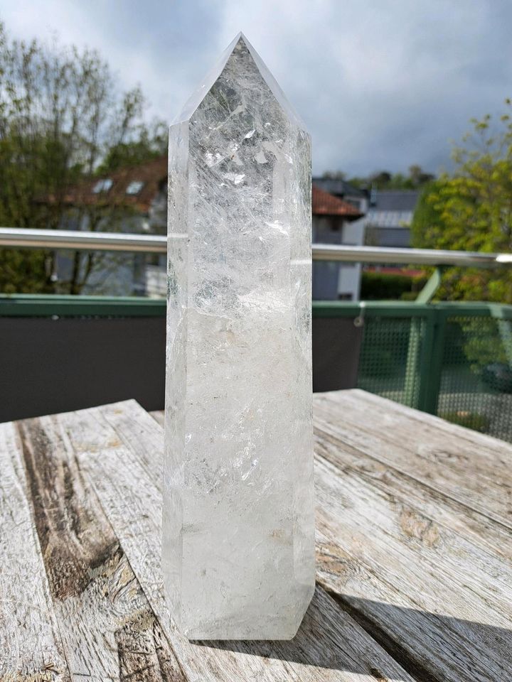 Wunderschöner Bergkristall Erdenhüter Spitze Obelisk 27,5 cm hoch in Starnberg