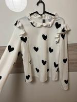 Bluse mit Herzen | Damen Oberteil Nordrhein-Westfalen - Kerken Vorschau