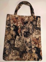 Gobelin-Stoff Tasche mit Katzen als Motiv - z.B. für Einkäufe Nordrhein-Westfalen - Hagen Vorschau