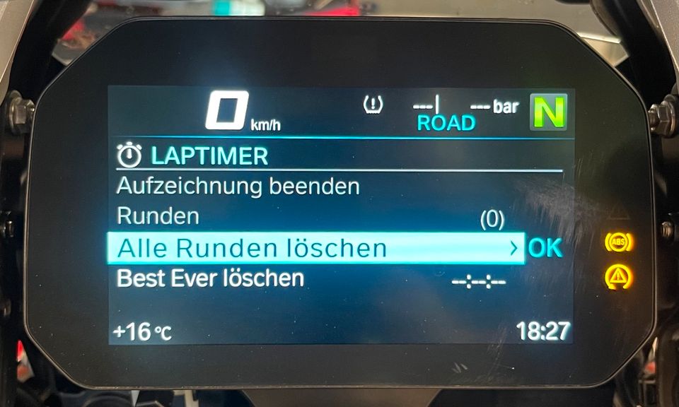 BMW GS TFT Display Racetimer aktivieren in Bockenem