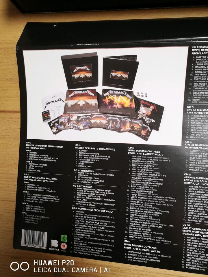 Metallica Box Schallplatten Master Of Puppets Vinyl lps in Hasselroth