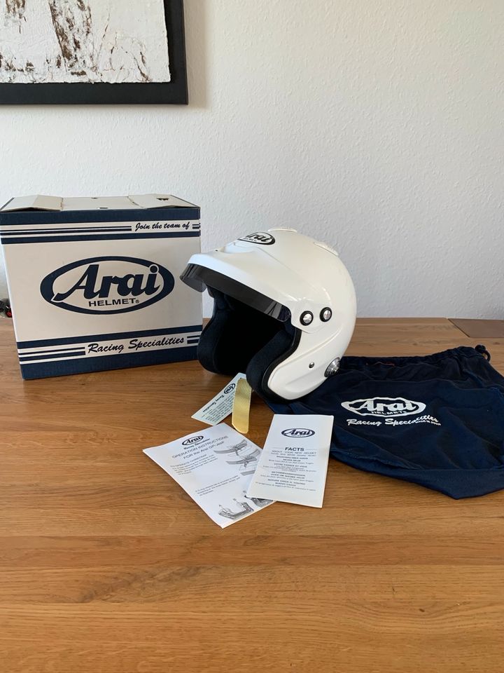 NEU!!! Arai GP Jet PA Snell 2005 HANS weiß Gr. S in Aachen