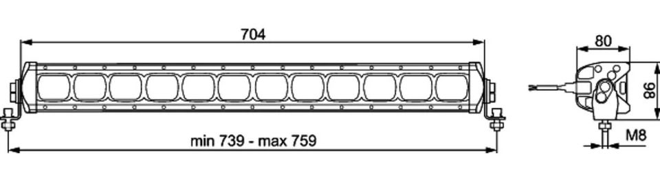 Arbeitsscheinwerfer HELLA 1GJ 360 003-002 LED Bar in Coburg