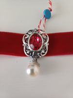 Kropfband Samt rot / Halskette Dirndl mit Swarovski Element München - Allach-Untermenzing Vorschau