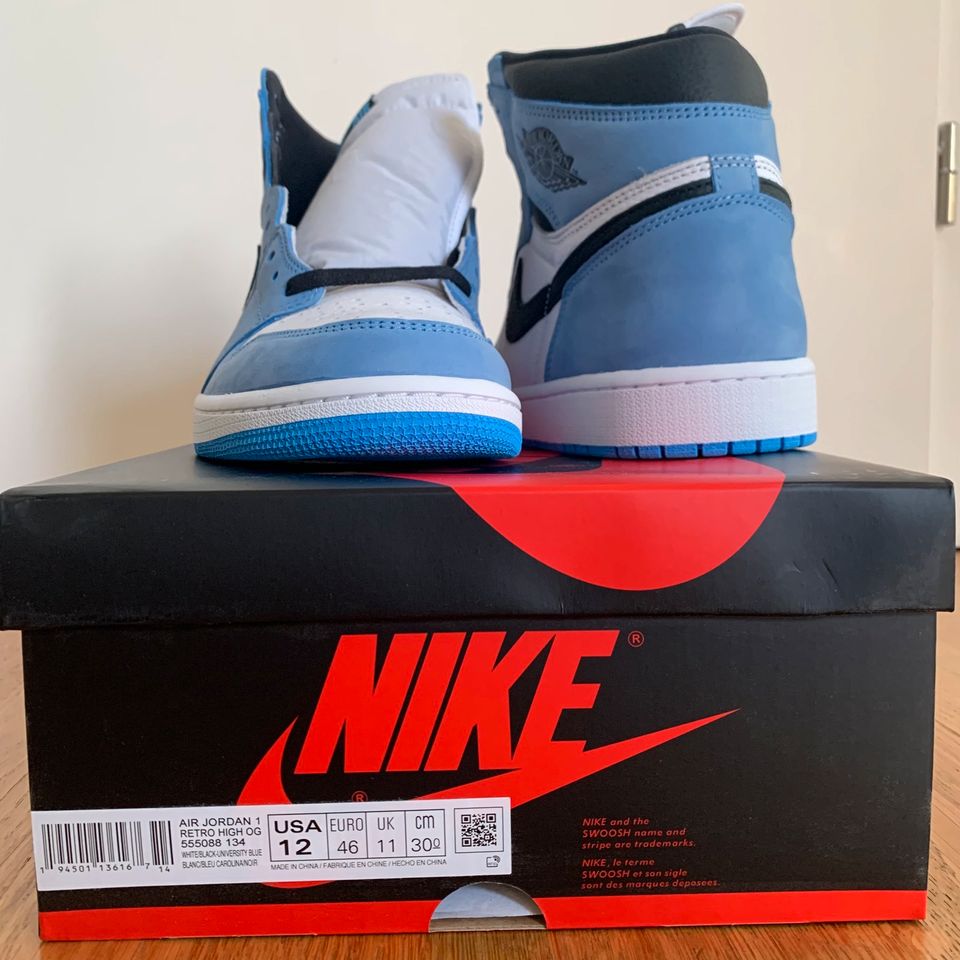 Nike Air Jordan Retro university blue US12 / EU46 in Langenfeld