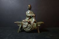 wunderschöne Bronze-Figur eines auf einer Bank sitzenden Mönchs Bayern - Dingolfing Vorschau