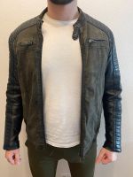 Biker Herren Lederjacke Schwarz/Khaki XL Baden-Württemberg - Ötigheim Vorschau