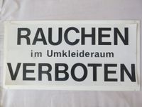 Altes Schild aus stabiler Pappe "Rauchen im Umkleideraum verboten Wandsbek - Hamburg Tonndorf Vorschau