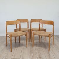 1/2 Danish Design Esszimmerstuhl J.L. Møller 1960er Vintage Stuhl Wuppertal - Heckinghausen Vorschau