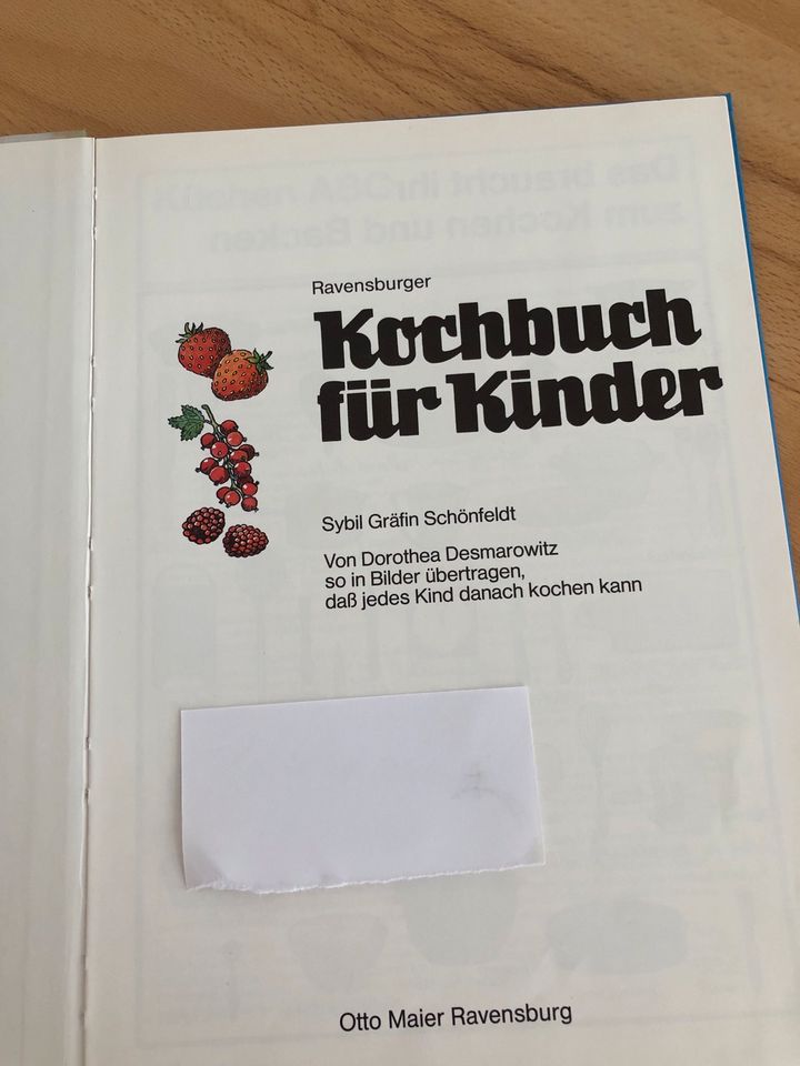 Kochbuch für Kind Ravensburger 1987, nostalgisch in München