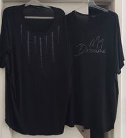 2 Damenshirt Schwarz mit Applikation Bayern - Weiden (Oberpfalz) Vorschau