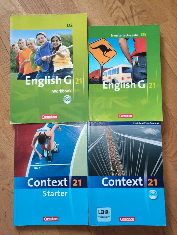 Schulbücher Englisch (English G 21 D5&D2 und Context 21) in Friedrichsthal