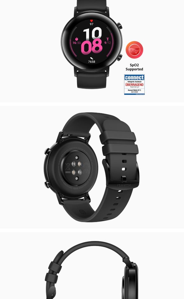 HUAWEI GT 2 Smartwatch, Night Black, 42 mm in Weil der Stadt