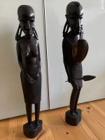 Afrikanische Holz Skulptur Handgeschnitzt Paar Krieger & Frau Friedrichshain-Kreuzberg - Friedrichshain Vorschau