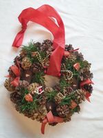 Weihnachten Deko Holz Kranz basteln Blumen HaustürSchmuck Baden-Württemberg - Metzingen Vorschau