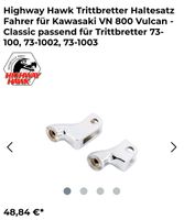 Trittbretter Haltesatz Adapter Kawasaki VN 800 Nordrhein-Westfalen - Dormagen Vorschau