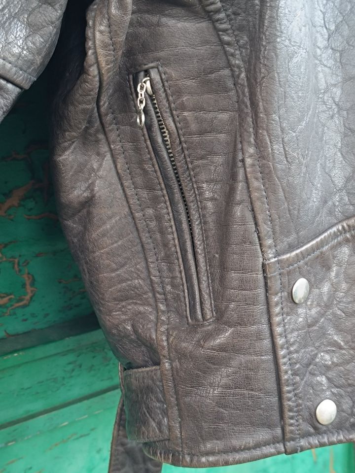 Büffelleder Bikerjacke wie Buco J24 D Perfecto  No Aero Leather in Düsseldorf