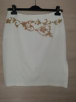 Rock, S, 36, 38, creme, gold, Midirock, Schlitz, Stickerei Bayern - Zandt Vorschau