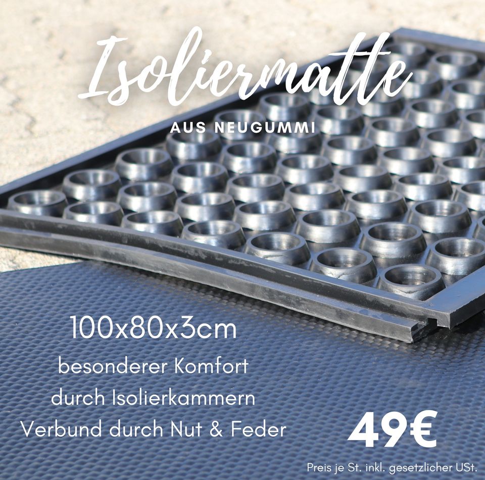 Isoliermatte Gummimatte Pferdematte Liegematte Boxenmatte Boxenmatten Liegeboxen Pferdeboxen Pferdebox in Meggerdorf