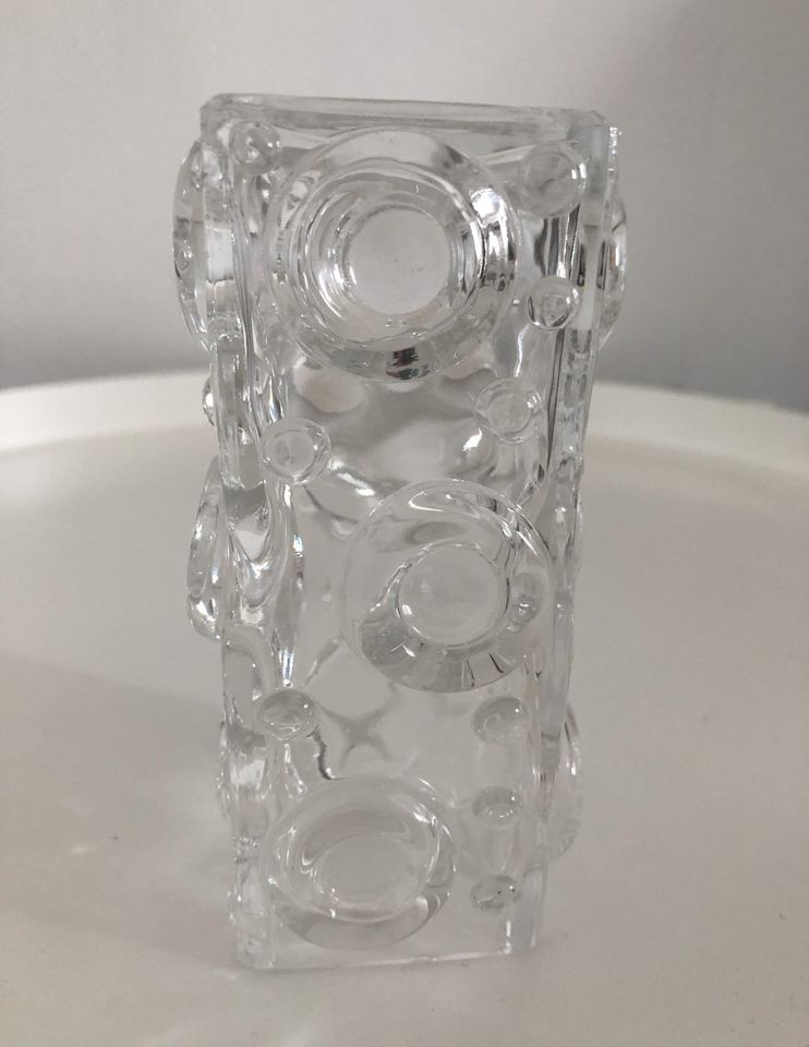 Vase / Glasvase - transparent - Bubbles - 60er/70er Jahre in Werl