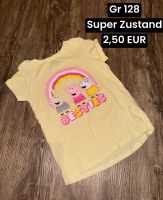 T-Shirt gelb 128 Mädchen Peppa Wutz super Zustand Brandenburg - Zehdenick Vorschau