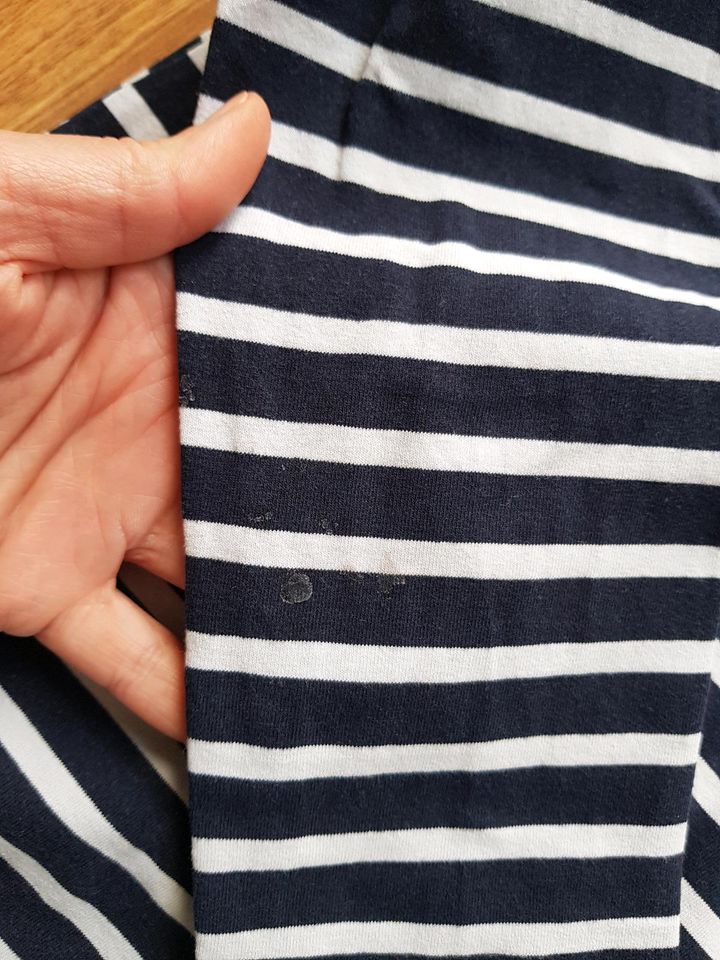 ♥️ Shirt Jersey Kleid navy weiß Gr. 6 T (128 ) in Erlangen