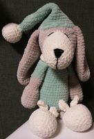 Amigurumi Plüschtier Schlafender Hund 40 cm Handarbeit Geschenk Sachsen-Anhalt - Gardelegen   Vorschau