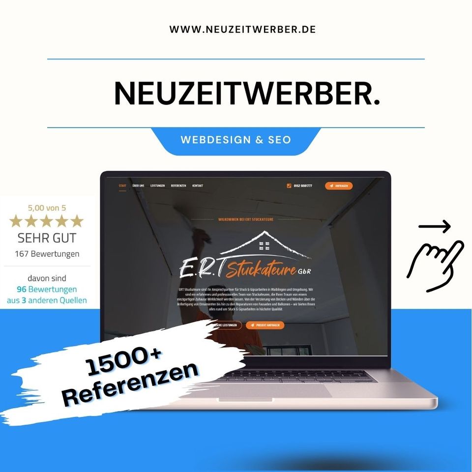 Webseite erstellen professionell & preiswert + Google SEO 2024 | Webdesign | Website | Homepage erstellen | WordPress | Programmierer | UX / UI | Web Agentur in Waiblingen