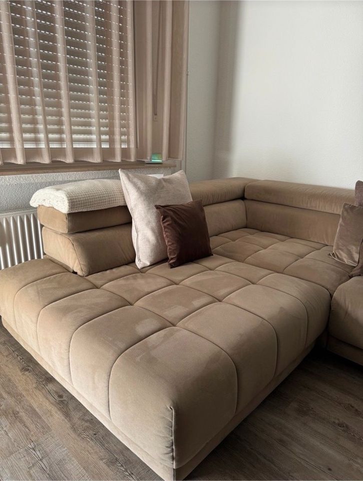 Couch Wohnlandschaft Ecksofa Taupe in Duisburg