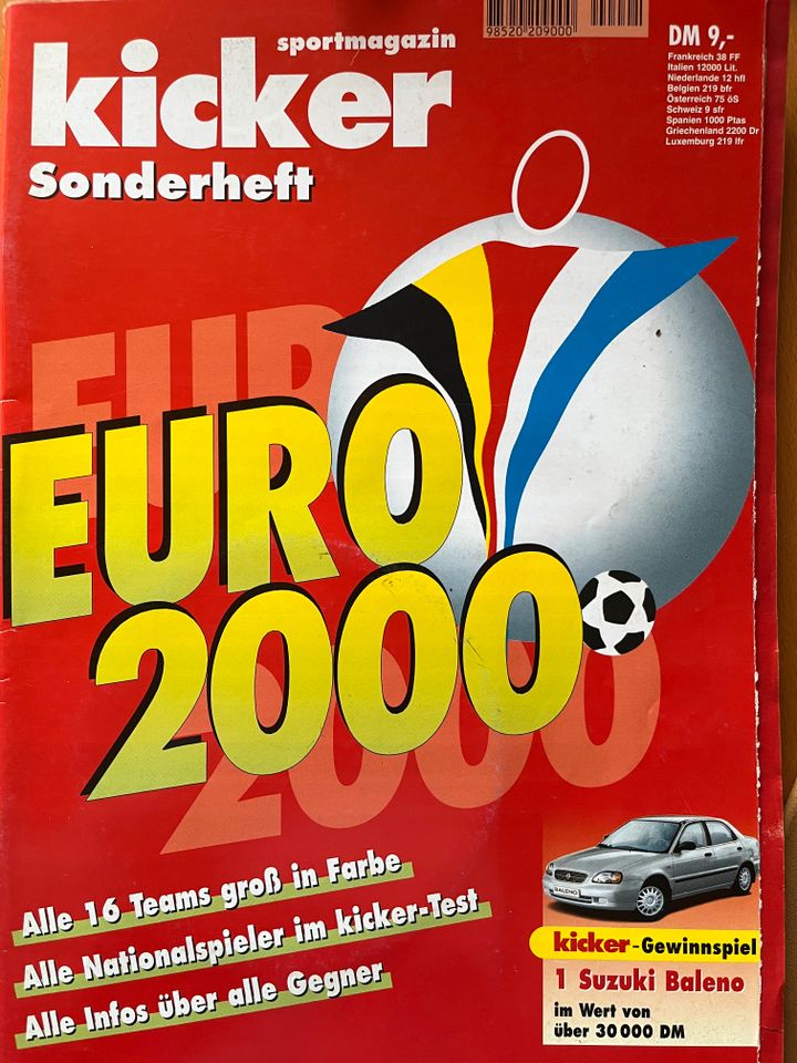 Kicker Sonderhefte = EM 1988 / 92 / 96 / 2000 / 2008 / 2016 in Nettetal