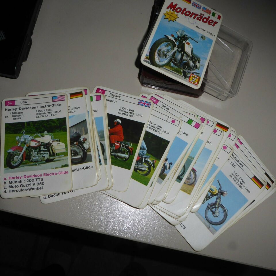 Kartemspiel Motorräder Die alte deutsche Markenspielkarte in Riesa