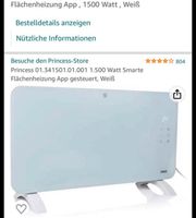 Princess 1500 W Heizung Strom Elektroheizung w. Neu Garantie weiß Niedersachsen - Auetal Vorschau