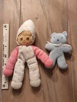 Sterntaler 60er Jahre Stoff Puppe, Rassel mit Teddybär Niedersachsen - Gehrden Vorschau