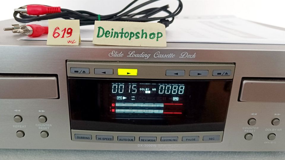#619 Doppelkassettendeck AKAI DX-3000 in Top Zustand + Kabel in Mengerskirchen