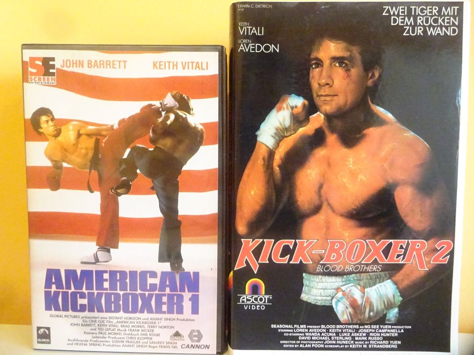 2 VHS: Kick-Boxer 2, Zwei Tiger, American Kickboxer, Action in Offenbach