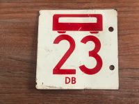 DB Wagennummernschild "Wagen 23" mit Piktogramm, Metall Bayern - Neunkirchen a. Brand Vorschau