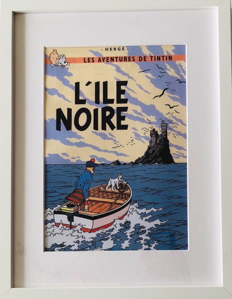 Tim und Struppi Hergé: „L‘ile Noire“ im Passepartout & Rahmen in Stuttgart