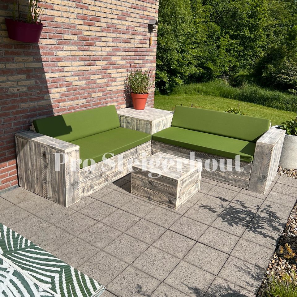 Gerüstholz Ecksofa Ecklounge Loungeset Lounge Sofa Gartenmöbel in Osnabrück