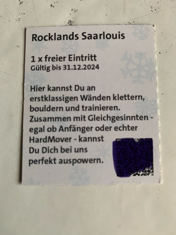 Gutscheine aus dem Saarland Adventskalender 2022 in Bexbach