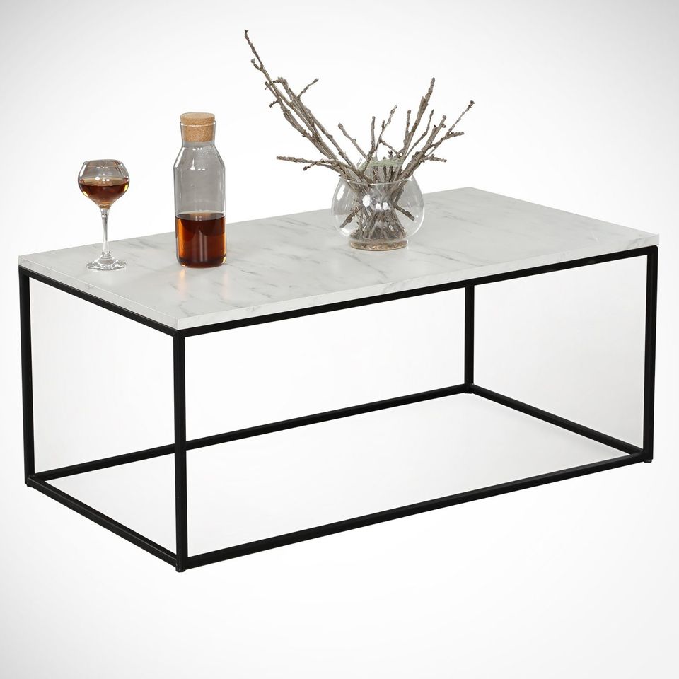 Neu Atlantic home collection Couchtisch 110 x55 Glas Marmor optik in Wuppertal