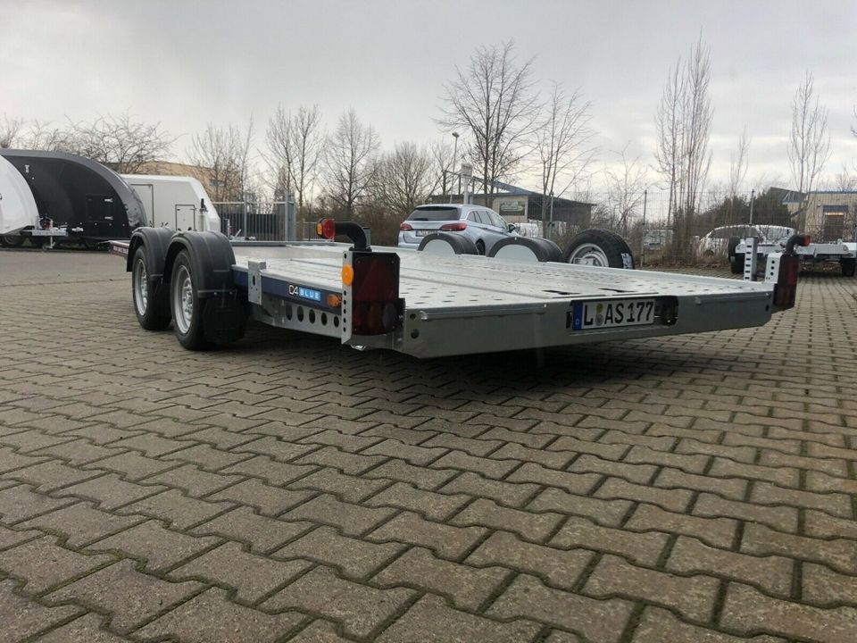 ⭐⭐ kautionsfrei Anhänger mieten ab 10€ Vermietung BrianJamesTrailers 2600kg e-Winde 500x200cm Kfz-Trailer Autotransporter tiefergelegte Autos abschleppen Motorrad Rennwagen BJT in Leipzig