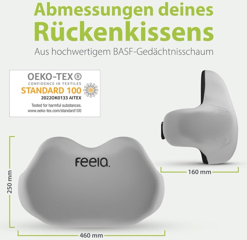 ergonomisches Rückenkissen, Lordosenstütze von Feela in Mülheim (Ruhr)