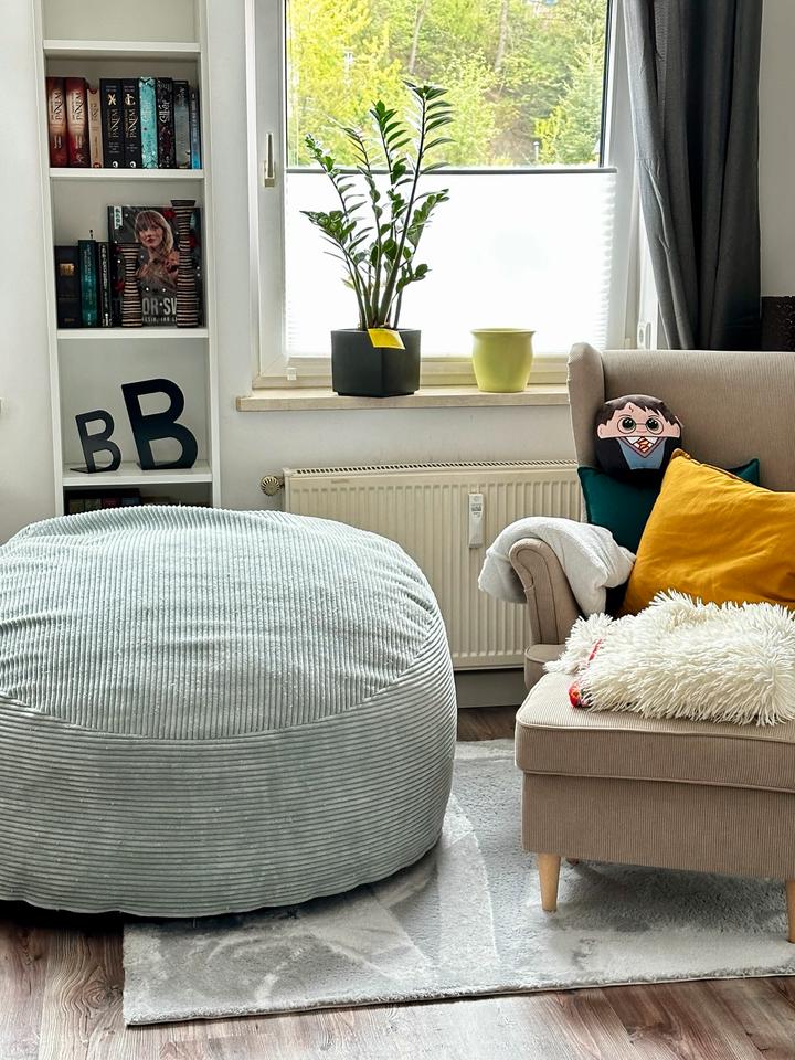 Homely Sitzsack, Cord, Mint, Durchmesser 110cm, waschbar in Zwickau