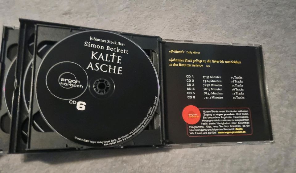 Kalte Asche Simon Beckett Hörbuch 6 CD´s in Haan