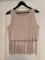 Fransen Sommer Top Gr. M beige Düsseldorf - Unterrath Vorschau